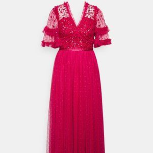 Needle & Thread Maybelle Bodice v neck ankle gown